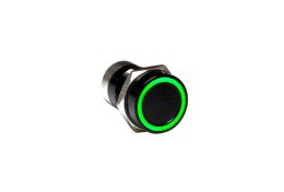 Capacitive switch, 16 mm, Normally Open ,Aluminium ,Black Anodised ,Green LED ,12 VDC