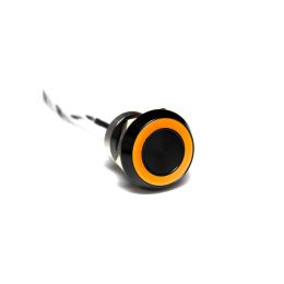 Capacitive switch, 22 mm, Normally Open ,Aluminium ,Black Anodised ,Amber LED ,12 VDC