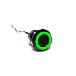 Capacitive switch, 22 mm, Normally Open ,Aluminium ,Black Anodised ,Green & Red LED ,12 VDC