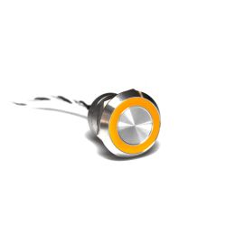 Capacitive switch, 22 mm, Normally Open ,Stainless Steel ,Natural ,Amber LED ,12 VDC