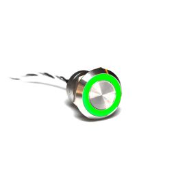 Capacitive switch, 22 mm, Normally Closed ,Stainless Steel ,Natural ,Green LED ,12 VDC