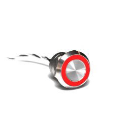 Capacitive switch, 22 mm, Normally Closed ,Stainless Steel ,Natural ,Red LED ,12 VDC