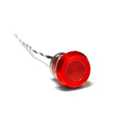 Capacitive switch, 22 mm, Normally Open ,Aluminium ,Red Anodised ,Red LED ,12 VDC