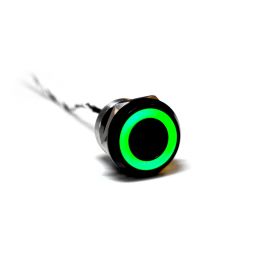 Capacitive switch, 25 mm, Normally Closed ,Aluminium ,Black Anodised ,Green & Red LED ,12 VDC