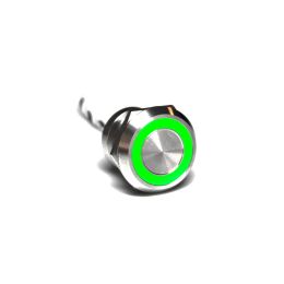 Capacitive switch, 25 mm, Normally Open ,Stainless Steel ,Natural ,Green & Red LED ,12 VDC