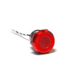 Capacitive switch, 25 mm, Normally Open ,Aluminium ,Red Anodised ,Red & Green LED ,12 VDC