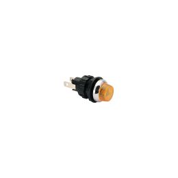 1090FPS Series MES (E10) IP67 Panel Sealed Low Voltage Lampholder 12V Lamp Amber Lens