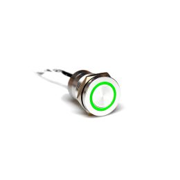 Capacitive switch, 19 mm, Normally Closed ,Stainless Steel ,Natural ,Green & Red LED ,12 VDC