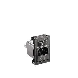 Vertical Power Entry Module 58.9mm C14 Cold Condition Inlet Integral Single Fused (PF0011) 2.8mm Tab Termination A0620 Filter (6A PS21/A L/C v2) Single Contact Switch
