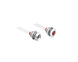 5mm LED Indicator DX1093 Series Prominent Profile Anodised Aluminium Bezel IP66 Sealed Red/Green Dual Colour LED