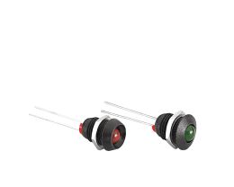5mm LED Indicator DX1121 Series Prominent Profile Glass Filled Nylon Bezel Flashing Red LED