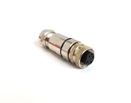 M12 Series Brass Nickel Plated Female Flex Body Connectors
