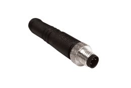 M5 Series Male In-Line Overmould Flex Cable Connectors