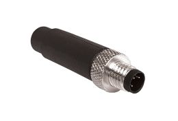 M8 Series Male In-Line Overmould Flex Cable Connectors