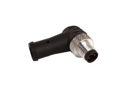 M8 Series A Code PVC Right-Angle Overmould Flex Cable Connector 4 Contact Pins Pre-Wired With 2M PVC Jacket Cable