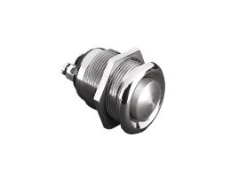 Brass Chrome Plated Push Button Switch MP0013-MP0033 Series 22.1mm Diameter