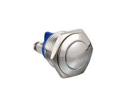 Stainless Steel Push Button Switch S.P. Push To Make Momentary Action MP0042 Series 18mm Diameter