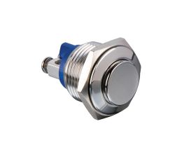 Stainless Steel Push Button Switch Prominent Button S.P. Push To Make Momentary Action 18mm Diameter
