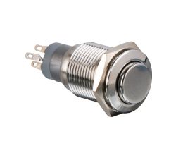Stainless Steel Push Button Switch Prominent Button D.P.C.O. Momentary Action 18mm Diameter