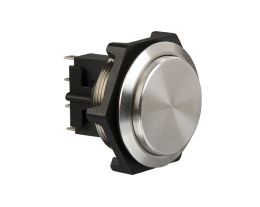 Stainless Steel Protruding Profile Large Diameter Vandal Resistant Push Button Switch S.P.C.O. Momentary Action (Microswitch) 32mm Diameter IP66 Sealed
