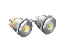 Stainless Steel Vandal Resistant Illuminated IP66 Push Button Switch MPI001-MPI002 Series 22mm Diameter