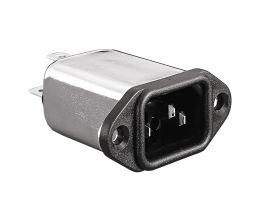 IEC Filtered Inlet Side Fixing Flange Mount 6.3mm Tab Termination PS00/A Filter