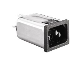 IEC Filtered Inlet Snap Fit To Panel 6.3mm Tab Termination PS01/A Filter