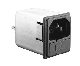 IEC Filtered Inlet Integral Single Fuse Snap Fit To Panel 6.3mm Tab Termination 3mm Panel A0630 Filter (6A PS21/A L/C v3)