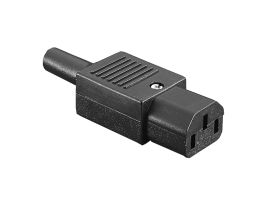 Straight Female IEC Connector PX0587 Series Grey Screw Terminals EN60 320-1 Standard Sheet C13 Class I