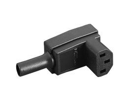 Angled Female IEC Connector PX0588 Screw Terminals EN60 320-1 Standard Sheet C13 Class I
