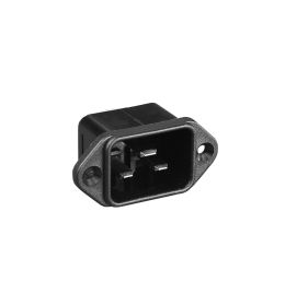 IEC Connector Flange Mount C20 Inlet PX0596 Series 4.8mm Tab Termination EN60 320-1 Standard Sheet C20 Class I