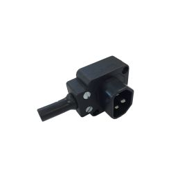 Angled Male IEC Connector PX0685 Series Grey Screw Terminals EN60 320-2-2 Standard Sheet E Class I