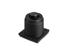 Bulkhead Flange Mount Connector PX0823 Series 25 Contact Socket Crimp/Solder Termination (Contacts Available Separately) Yellow Insert