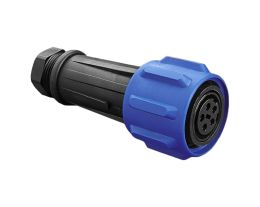 Flex Cable Connector PX0911 Range 2 Contact Socket 11mm-13mm Cable (Black Gland)
