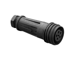 Inline Cable Connector PX0921 Range 7 Contact Socket 11mm-13mm Cable (Black Gland)