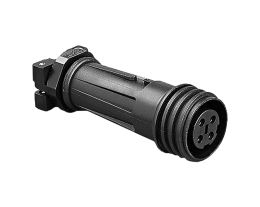 Inline Cable Connector Large Cable PXA921 Range 5 Contact Socket 18mm-20mm Cable (Black Gland)
