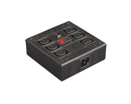 Box Style Rectangular IEC Distribution Unit PXD701 Series EN60320 Inlet 6 Shuttered Outlet Switched Fused With Neon Indicator