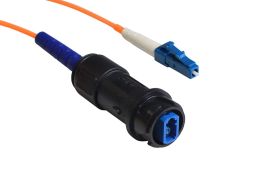 300 M, Multimode, Cabled, Inline fiber connector