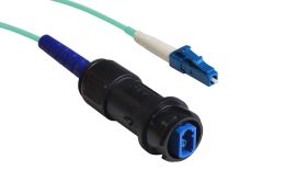 25 M, Multimode, Cabled, Inline fiber connector