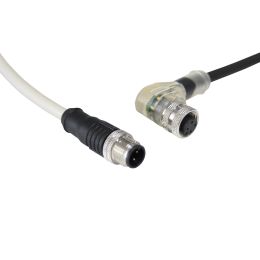 M12 Right Angle to Flex Body Inline