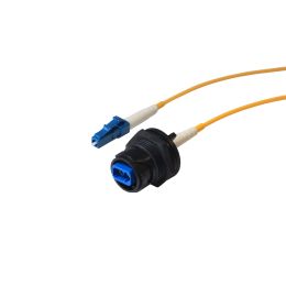 Cabled, Rear panel mount fiber connector