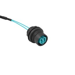 Cabled, Rear panel mount fiber connector