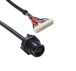 Conector USB de montaje en panel trasero - Enchufe de tipo C hermético a conector de PCB - PXP4043/C