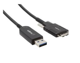 AO Series AOUS7 USB 3.2 Gen1 Active Optical Cable, A male to Micro-B male PVC jacket with screws