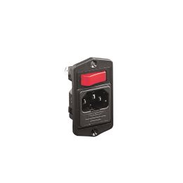Vertical Power Entry Module Flange Mount BVA01-BVA02-BVB01-BVB02 Series C14 Cold Condition Inlet Integral Single Fused (PF0011)
