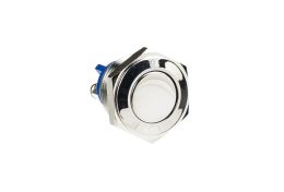 Stainless Steel Push Button Switch Flush Profile S.P. Push To Make Momentary Action 18mm Diameter