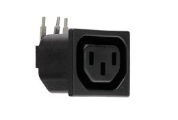 IEC Connector PCB Mount Snap Fit To Panel Outlet PX0695 Series 2mm Panel Black PCB Spills Termination EN60 320-2-2 Standard Sheet F Class I