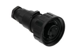 Flex Cable Connector PX0731 Range 3 Contact Socket Screw Termination (Contacts Supplied Fitted) 6mm-8mm Cable Black Insert And Gland Nut