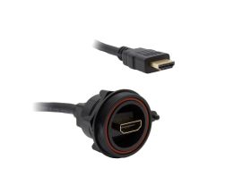 PX0863 Series Front Panel Mount HDMI Connector - Leaded Connector