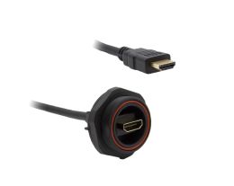 PX0869 Series Rear Panel Mount HDMI Connector - Leaded Connector